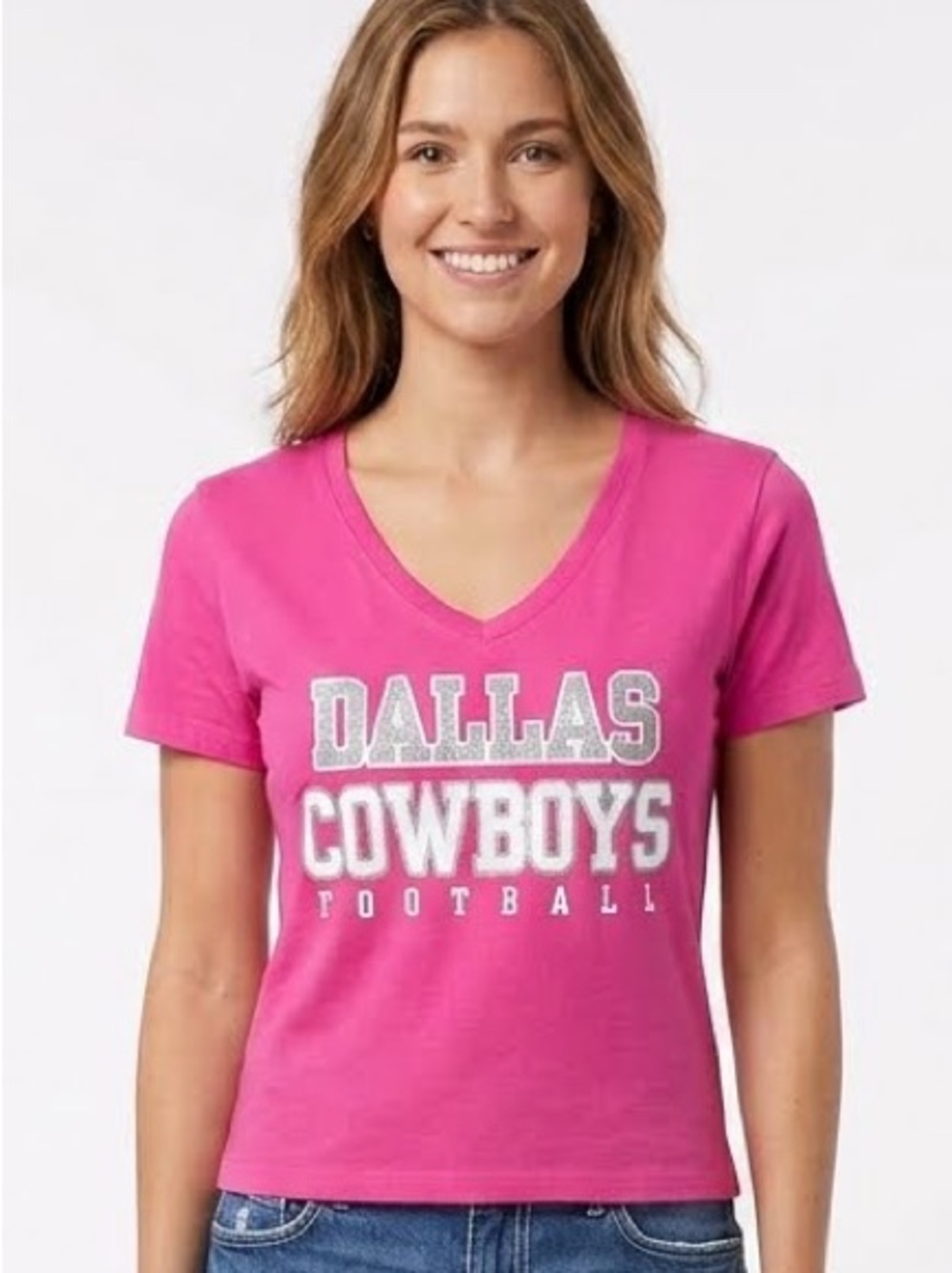 Dallas Cowboys Women's  Large Glitter T-shirt